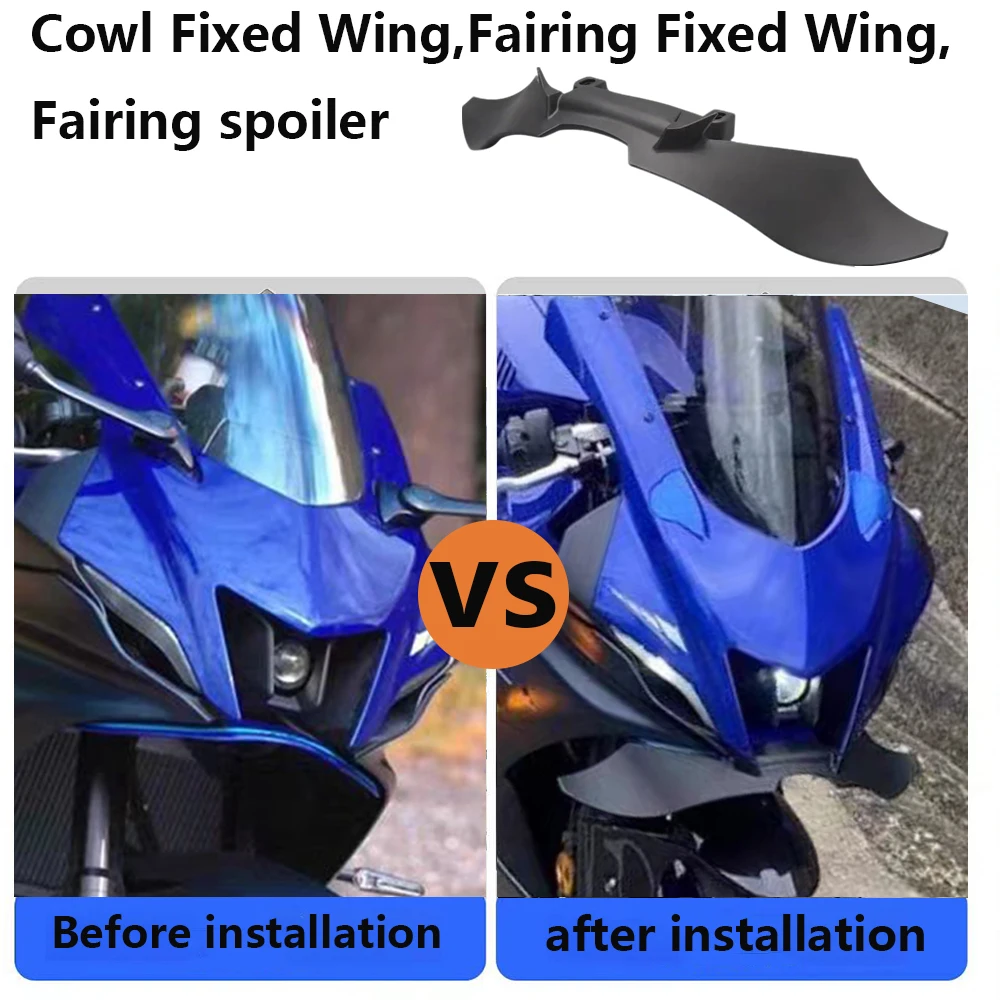 Motorcycle Winglet Aerodynamic Side Wing Kit Wind Spoiler lower shroud front wing For Yamaha YZF R7 YZF-R7 YZFR7 2022-2025 2025