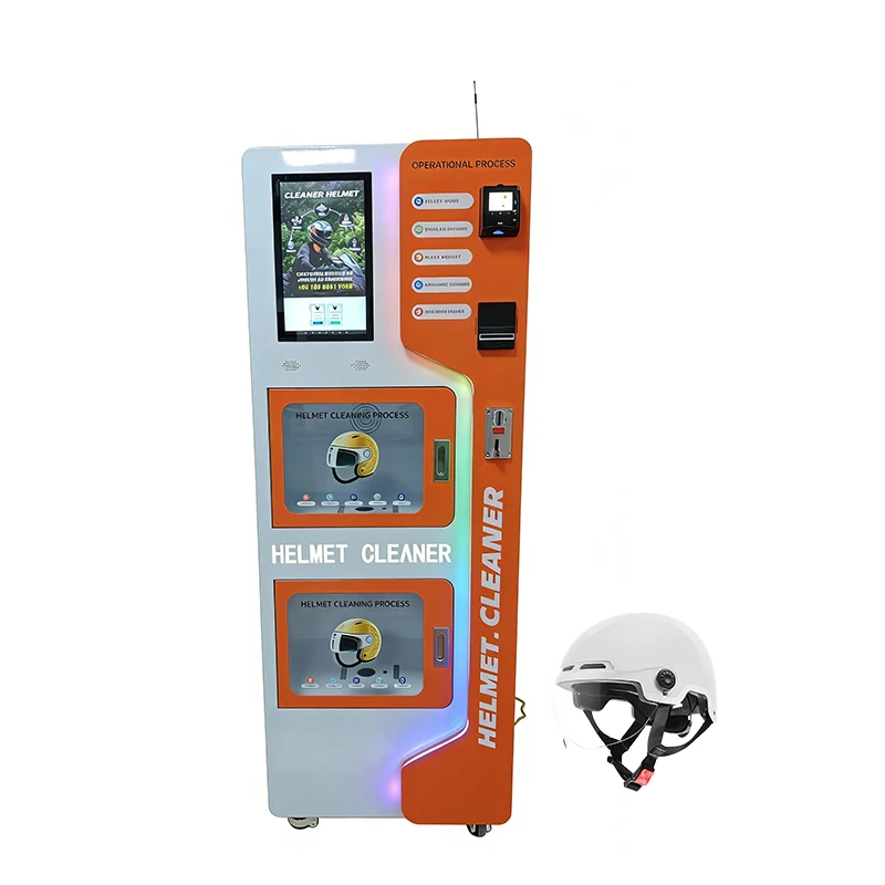 Customized Self Service Motorcycle Helmet Cleaner Automatic Single Slot Bicycle Helmet Disinfection Vending Machine