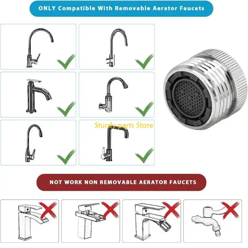 97QC مرفق خرطوم صنبور مقاوم للتسرب 2 حزمة متينة النحاس كروم لوحة Aerator محول 3/4inch الخيط يومي الاستخدام غير الرسمي