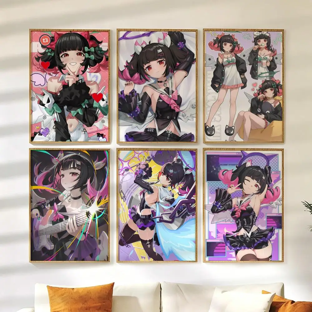 Zenless Zone Zero Nangong Yu Poster Wall Stickers HD Painting Self Adhesive Art Decals for Bedroom Living Room Home Decor