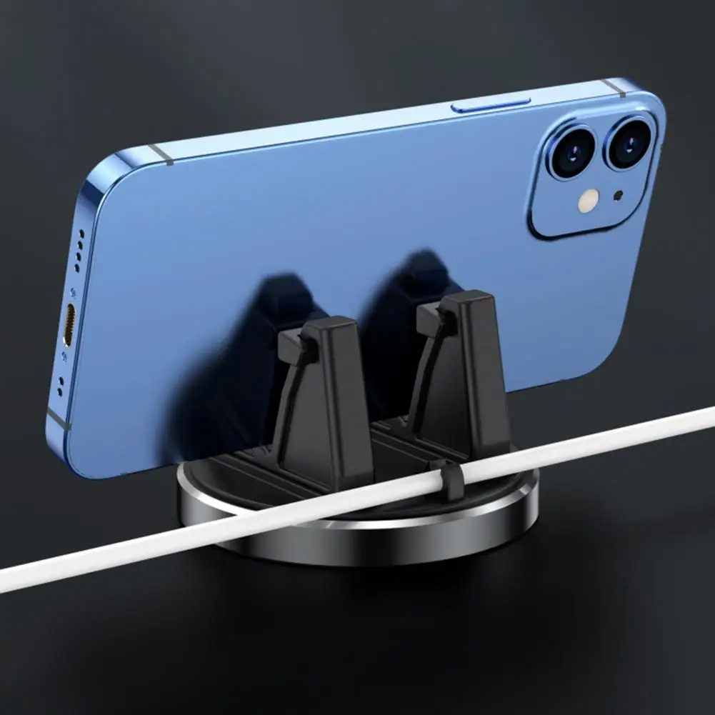 Bezpieczny uchwyt na telefon na deskę rozdzielczą Uniwersalny uchwyt na telefon na deskę rozdzielczą samochodu z obrotową podstawą 360 stopni do rozmów w trybie głośnomówiącym Telefon komórkowy w samochodzie