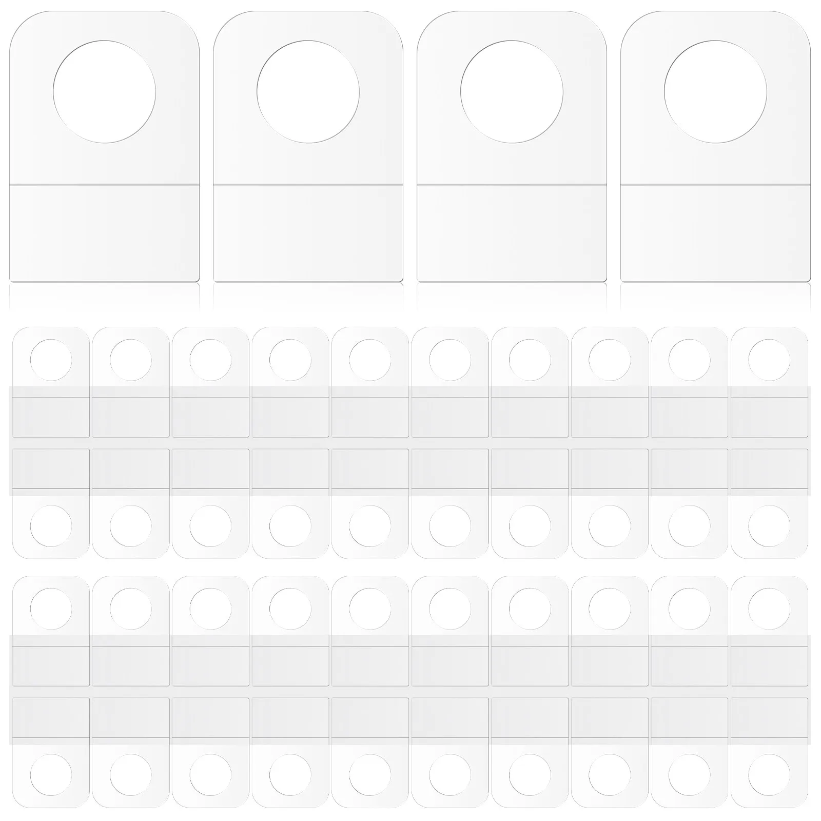 Clear Pvc Merchandise Hanging Tabs 200Pcs Flexible Plastic Hook Tags Retail Hanger Stickers For Store Goods Display Arrangement