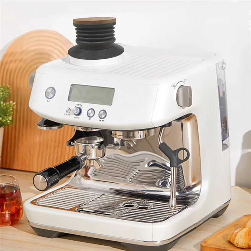 

AT02-Coffee Bean Hopper Air Blower For Breville BES875/876/870/878/880/BCG820 Espresso Blowing Cleaning Tool With Wooden Lid