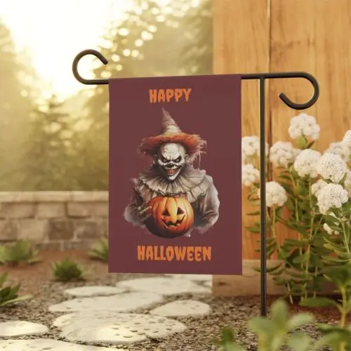 Halloween evil clown Garden   House Banner   Halloween Yard Flag   Halloween ban