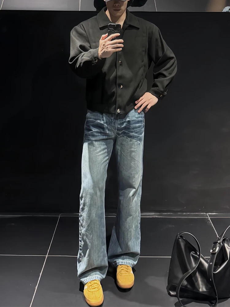 

Cleanfit облегающие прямые джинсы мужские повседневные High Street Vibe с рисунком молнии осенние длинные брюки для отдыха