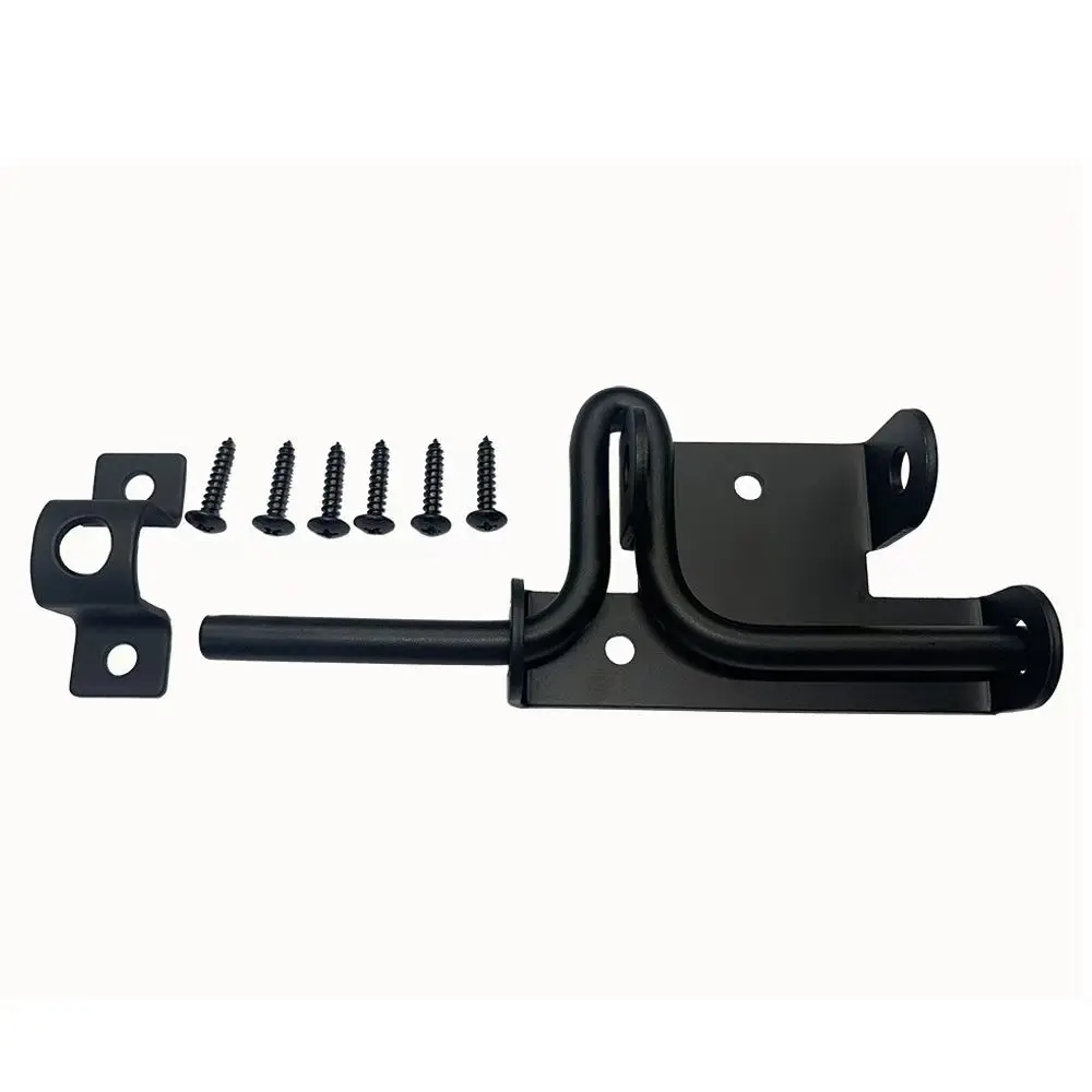 Stainless Steel Security Door Lock Keyhole Design Black Finish Plug Tenon No Battery Required Easy To Install