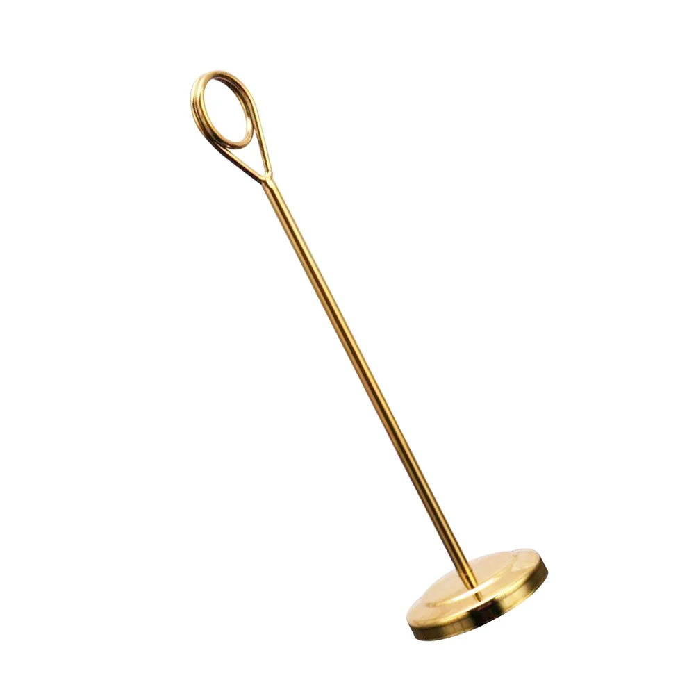 

Table Number Holders 6 Inches Golden Memo Clip For Wedding Party Restaurant Table Decoration Note Clamp Photo Holder Stand