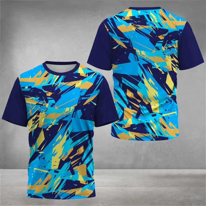 Men's Tennis Jersey Unisex Sports T-Shirt Clothing Breathable Quick Dry Short Sleeve T-Shirts Print Crew Neck Sports Tees Tops
