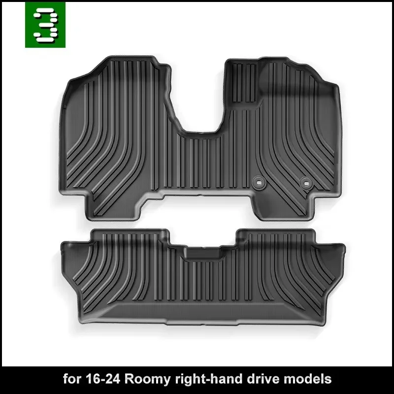 

Use for Right rudder Toyota Roomy car carpet Roomy floor Mat Full Set Fit For Roomy waterproof floor mat Roomy floor trunk mat