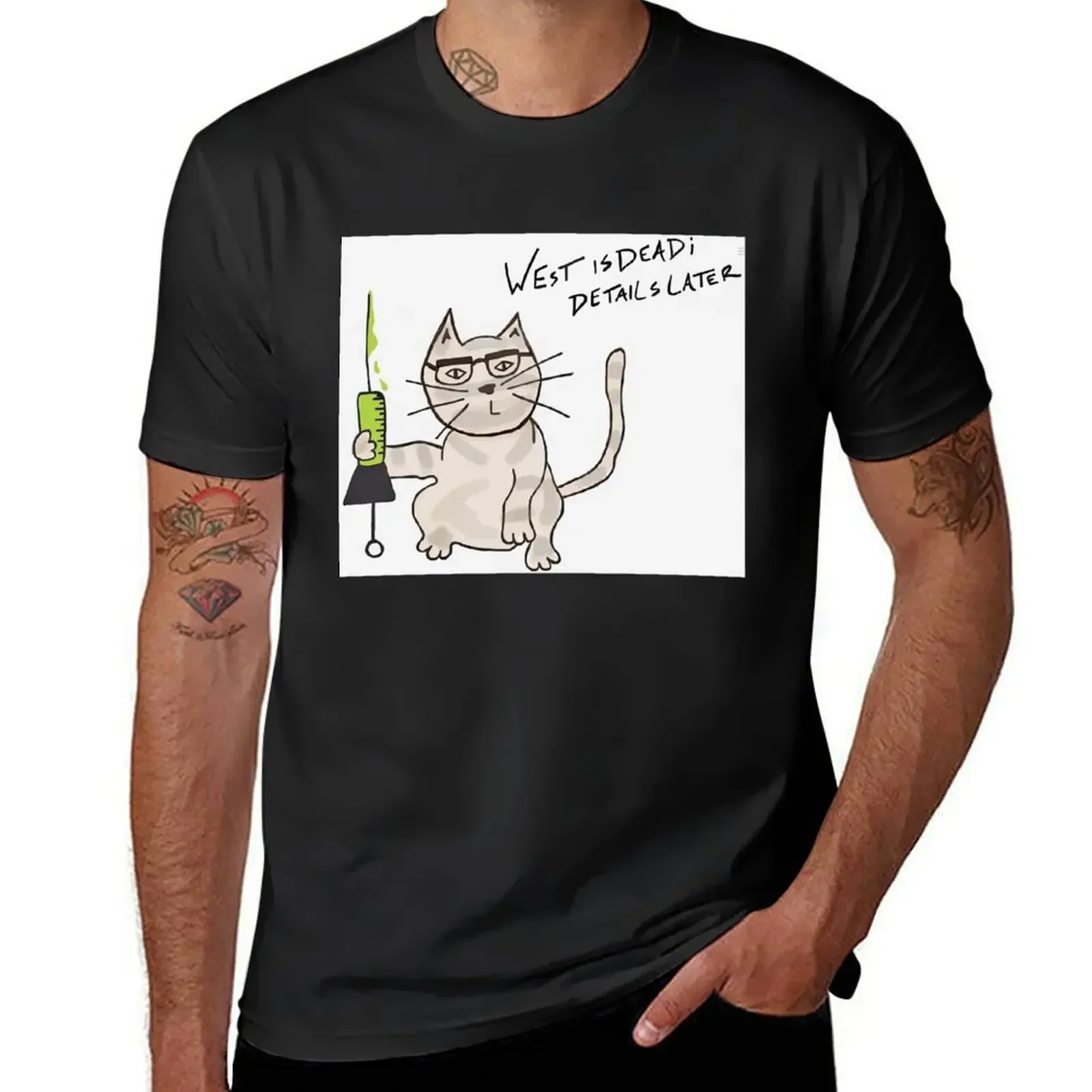 Reanimador de chat. Camiseta divertida en coton para hombre, talla grande, gran tamaño