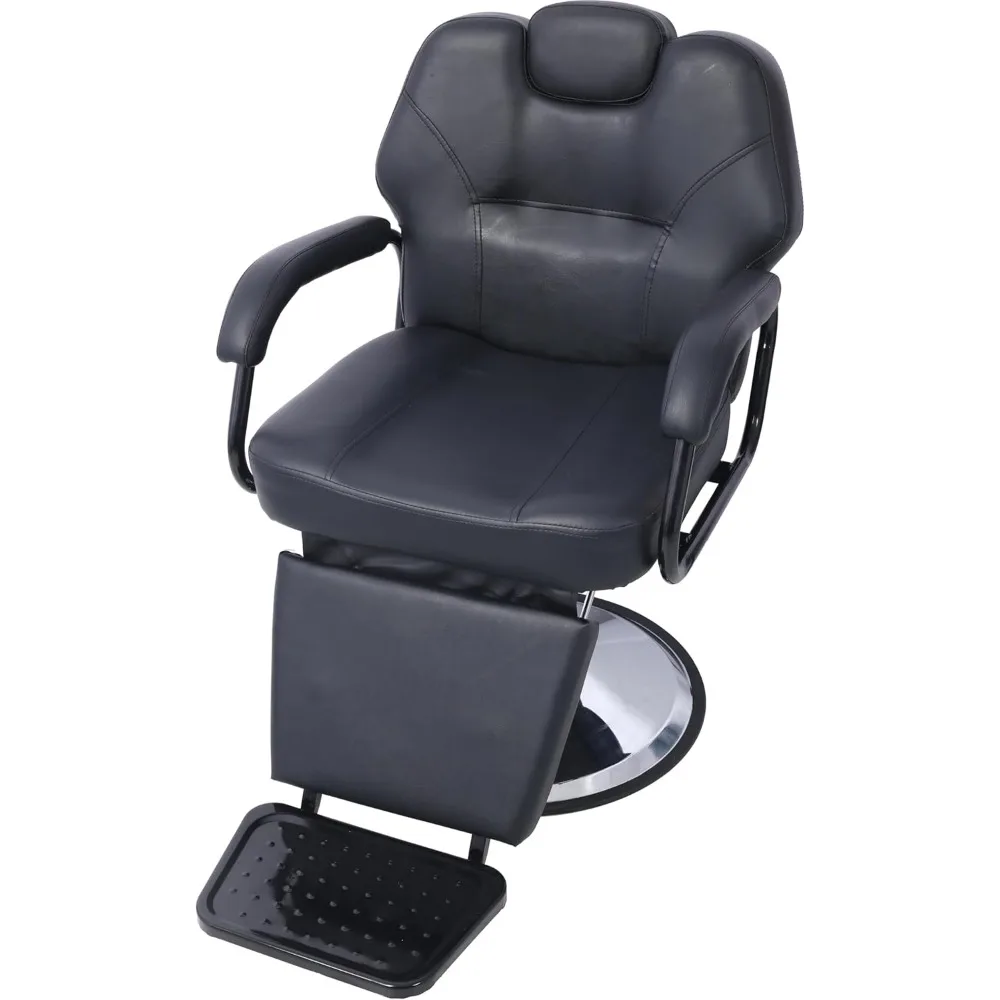 كرسي حلاقة أنيق عالي التحمل مع كرسي قابل للتعديل، ومقعد واسع، ووظيفة الشامبو #3