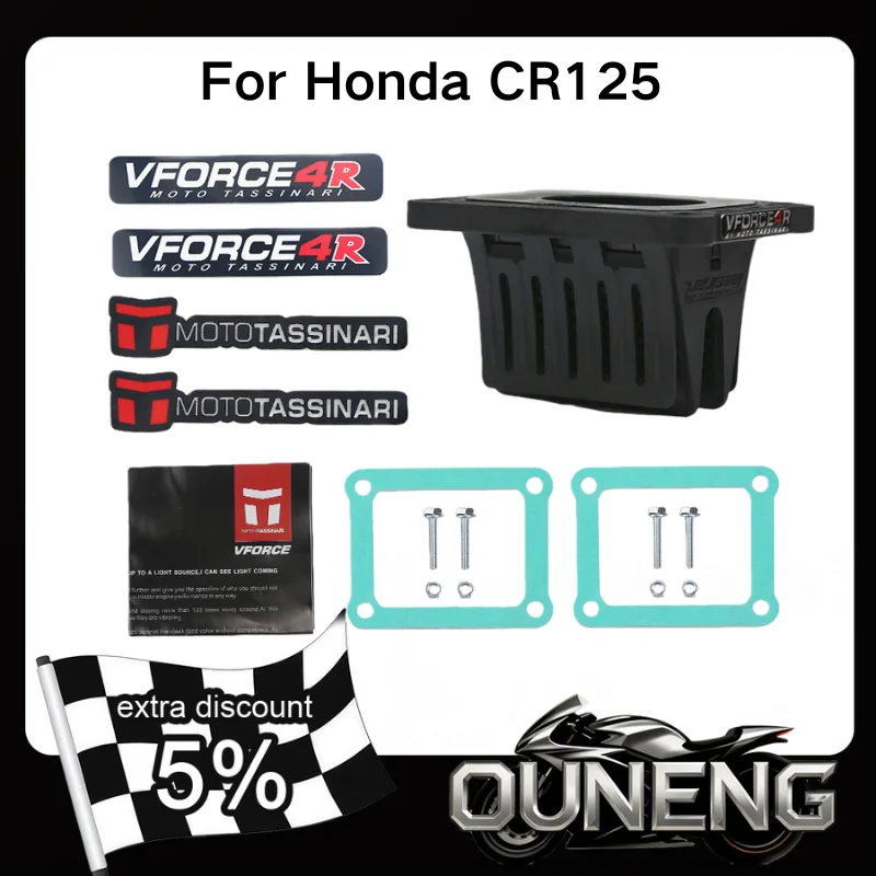 

For Honda CR125 1987-2000 2002 NSR125 150 JC20/22 NSR250 MC21 MC28 Motorcycle Carbon Fiber Reed Valve System V4R01D