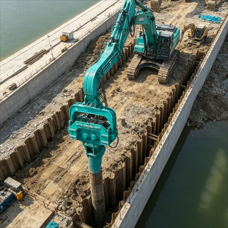 Customized Vibro Hammer High Frequency Heavy Duty Pile Driver for Municipal Engineering Steel Pipe Piling and Bridge Works