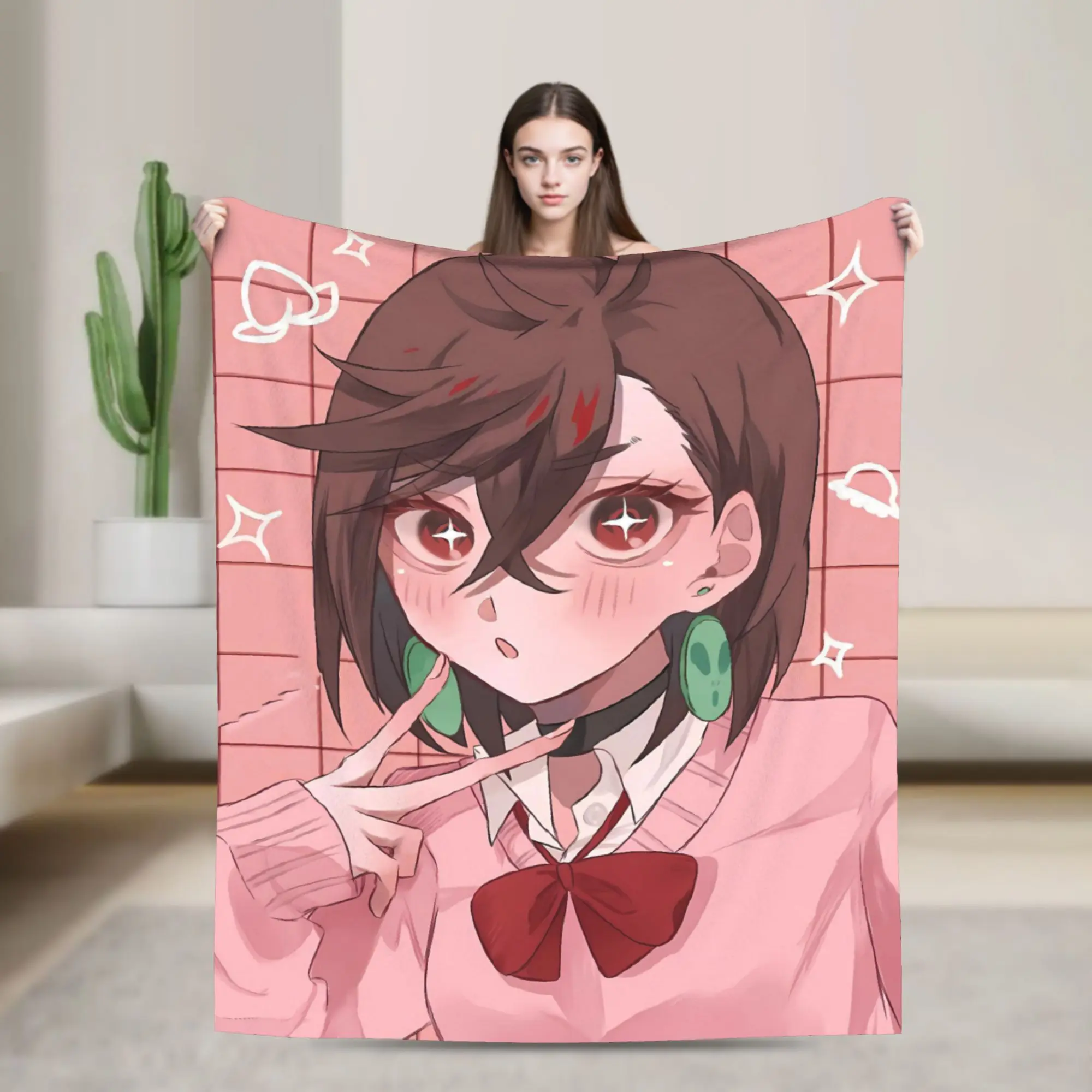 Dandadan Manga Anime Flannel Blanket Soft Warm Throw Blanket for Living Room Travel Office Street Trend Bedspread Sofa Bed Cover