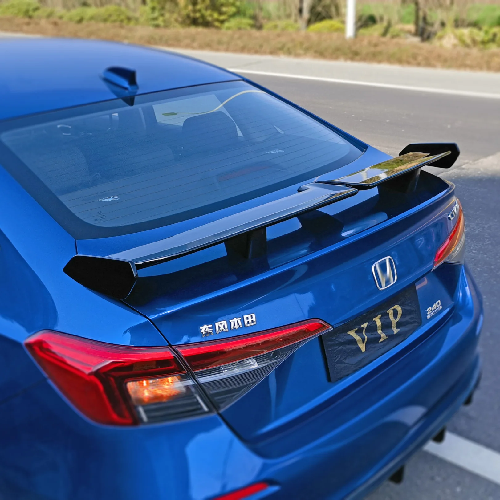 Suitable for the 11th  Civic   tail wing, fixed wind wing, center wing, non-destructive installation, front shovel sports kit