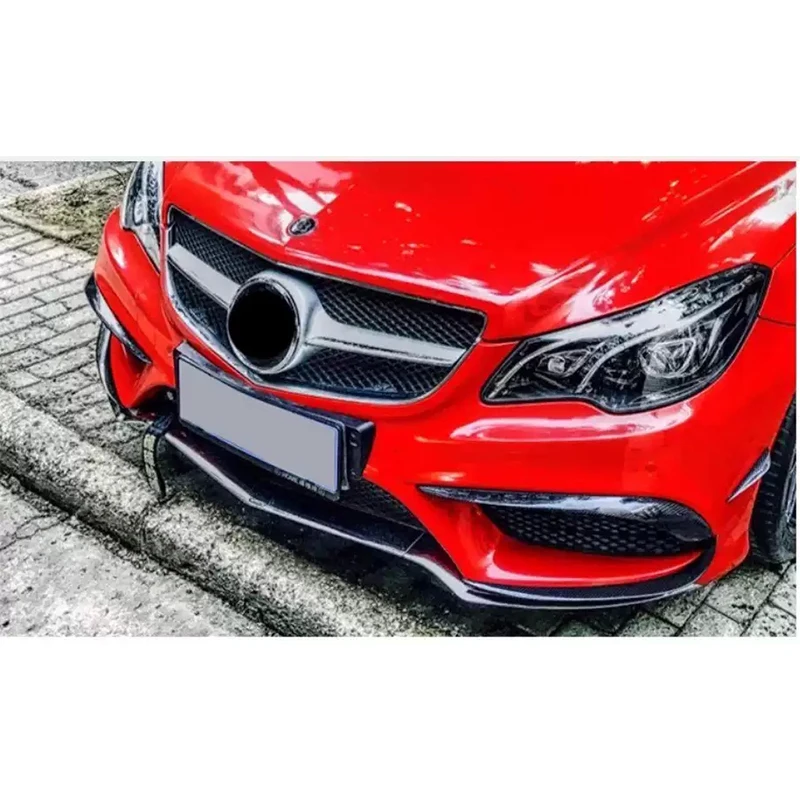 Divisores laterais do amortecedor dianteiro do carro da fibra de carbono Canards, barbatanas, peças do carro, Mercedes Benz E Class, Coupe W207, E260, E300, 2014-2016