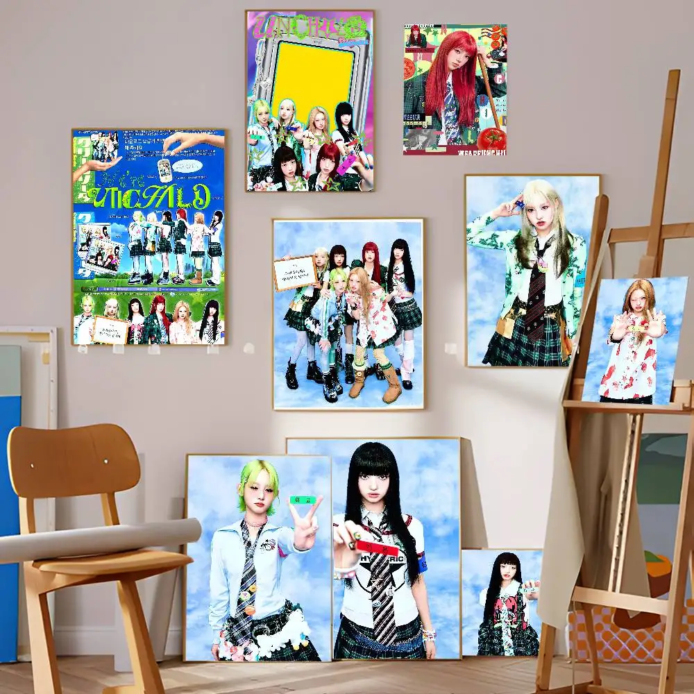 U-Unchild Ethereal-Vocal Anime Posters Sticky Whitepaper Sticker DIY Room Bar Cafe Kawaii Room Decor