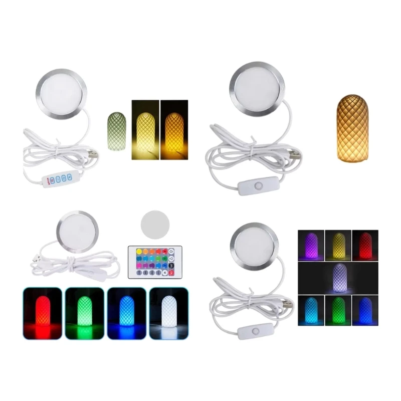 Round LED Light Module Set Providing Internal Lighting for a 3D-Printed Decorative Model Display and Project Build F19E