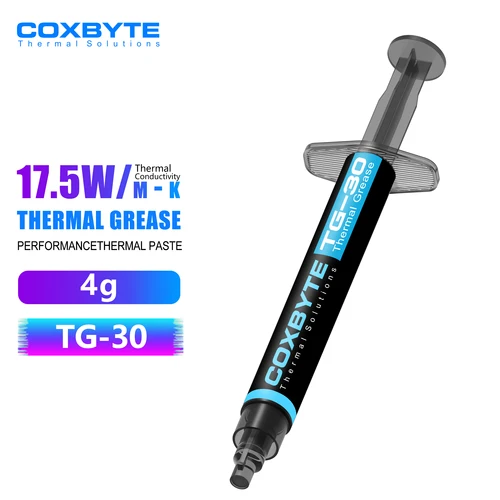 Grasa térmica Coxbyte, jeringa de TG-30, pasta de silicona para disipación de calor para procesador de CPU, refrigeración de GPU de vídeo, grasa compuesta térmica