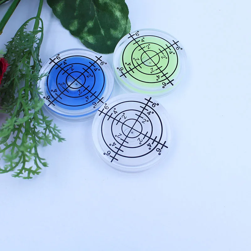 

(100 Pieces/Lot) Haccury Acrylic Circular Bubble Level Inclinometer Water Level Bead Measurement Instrument Tool 32*7mm