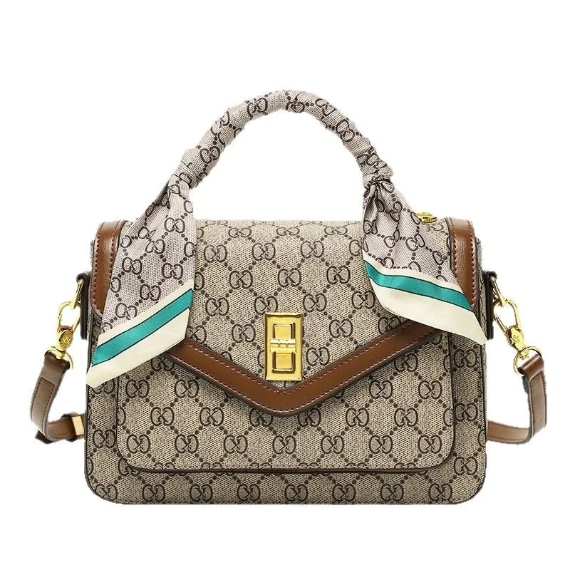

Diaper Bag Elegant Leather Classic Tote Large Capacity Casual Simple Crossbody Stylish Vintage Handbag With Letter Logo
