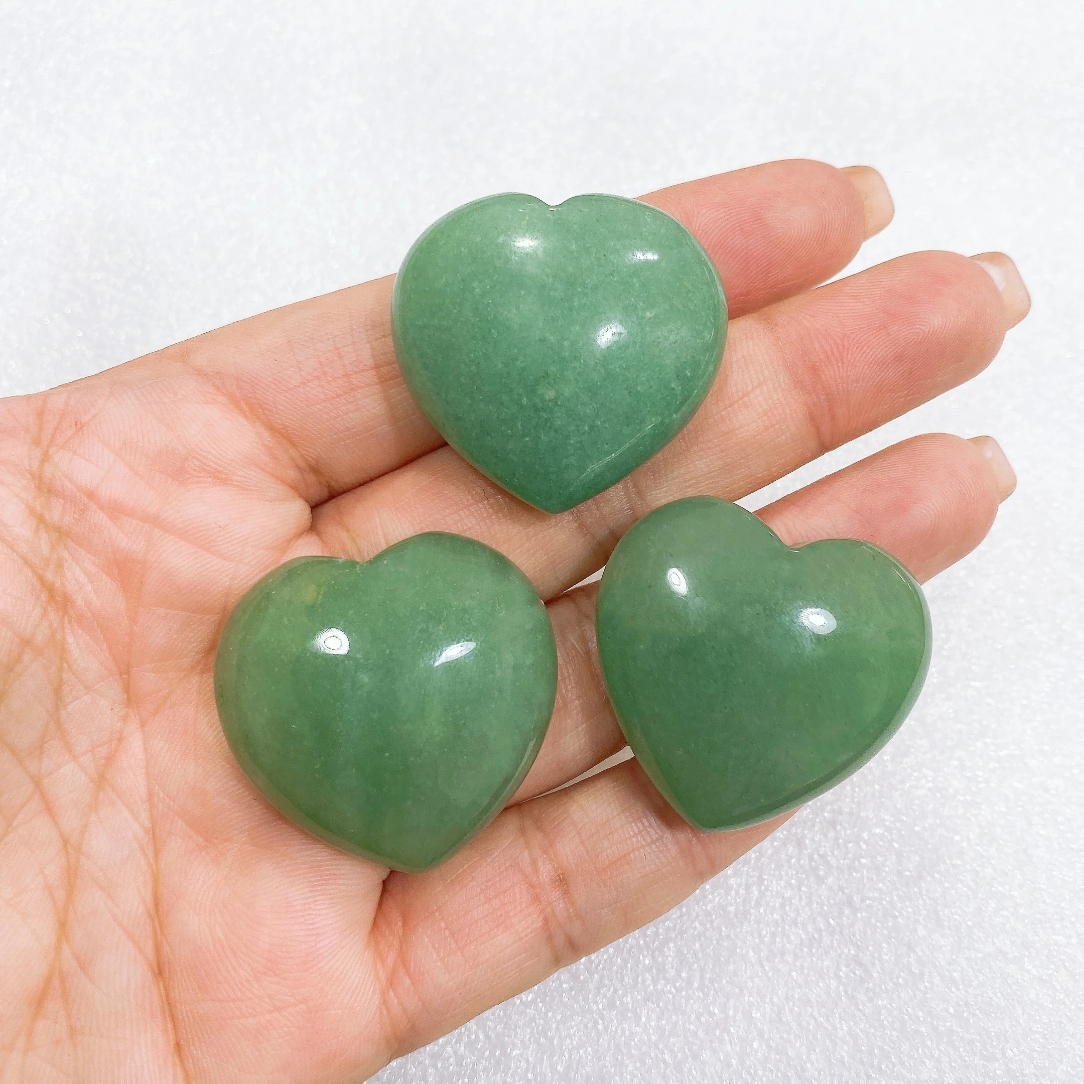 30mm Natural Heart Shape Statue Crystal Stone Reiki Healing Love Ornament Chakra Carving Figurine Home Decor Mineral Gem Gift