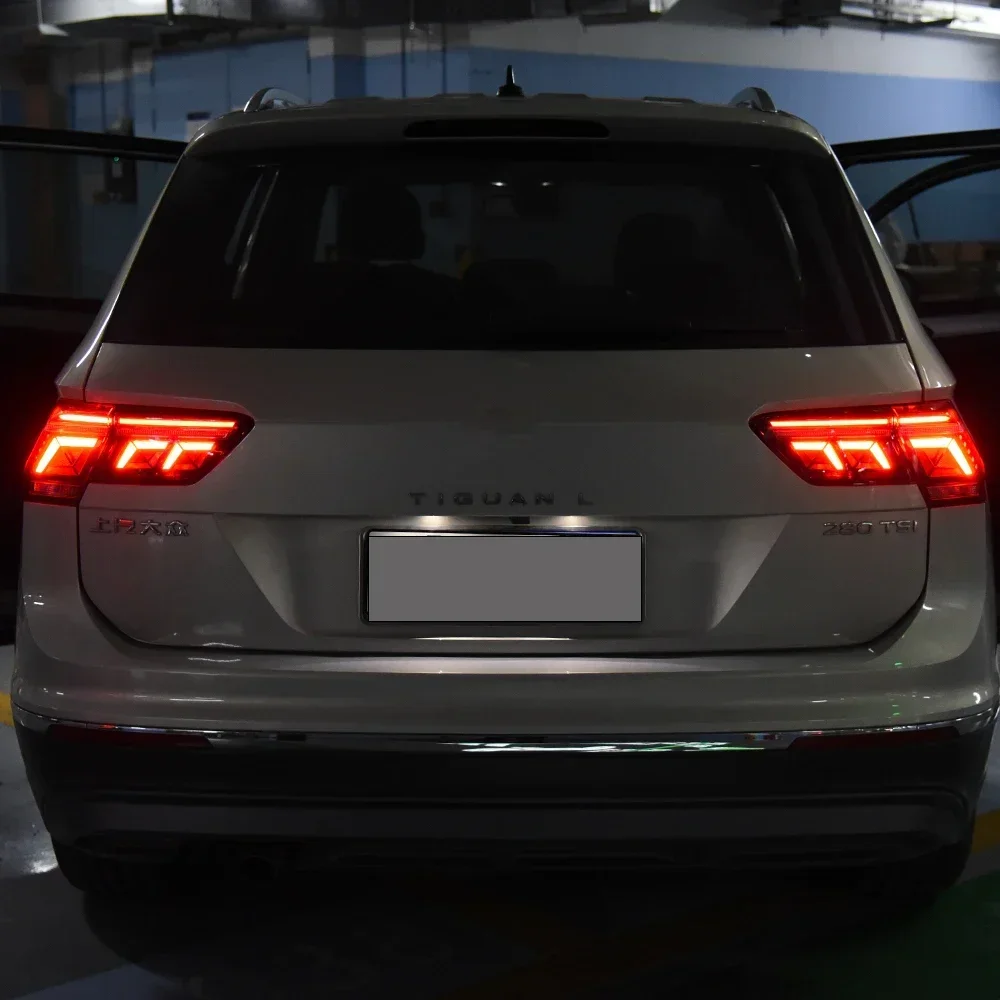 

Автоматические задние фонари в сборе для VW 2017-2021 Tiguan L, обновленный новый 2024, автомобильный задний фонарь, светодиодный стример, поворотные задние фонари, аксессуары