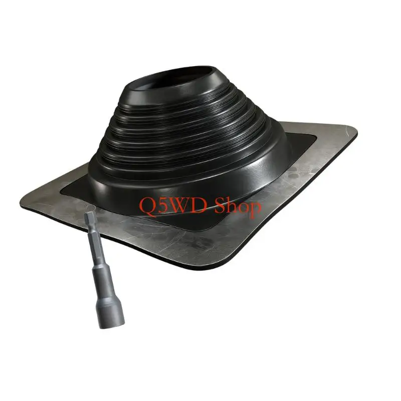 Q5WD Universal Silicone Roof Vent Pipe Boot with Strong Resistance & Easy Installation Accessories Included for Sealing