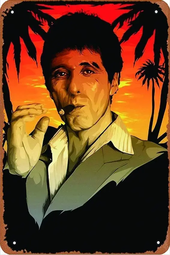Scarface (1983) IMDB Top 250 Movie Plaque Poster Metal Tin Sign 8