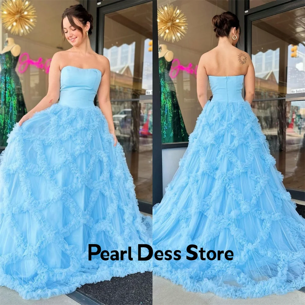 Exquisito vestido sin tirantes para mujer, regalo para adultos, colgante plegable, fiesta de cumpleaños, ocasión