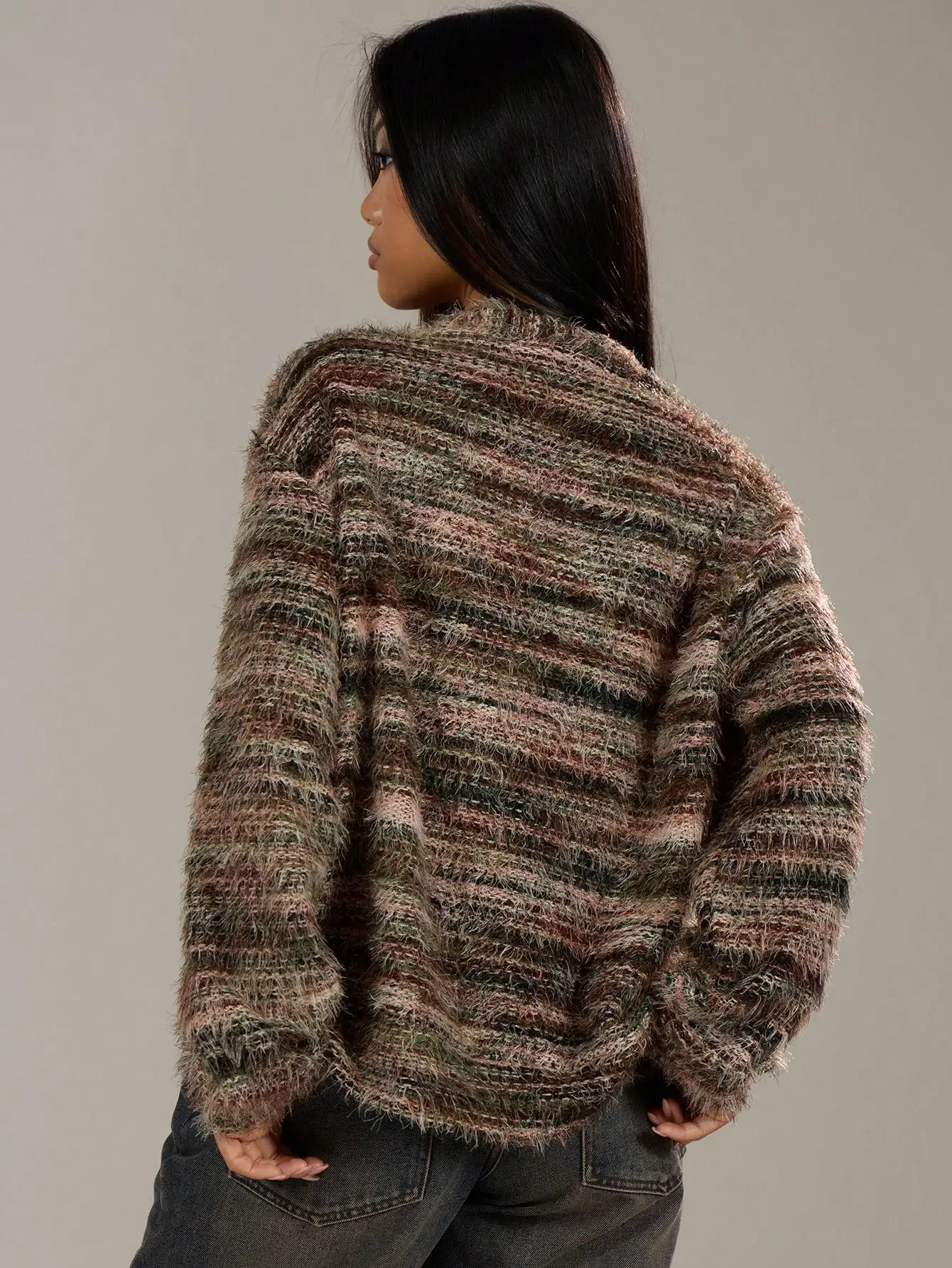 Cardigan Spring Casual Y2k 90's Stripe Oversized Airport Holiday Fall Back To School Autumn Winter Everyday Christmas