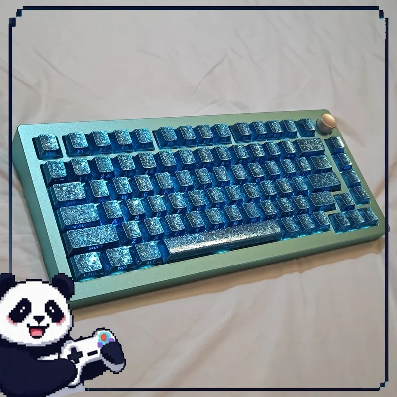 

Metal Textured Keycaps Side Engraved Keycaps Original Factory Highly Customized 100 Keys Gaming Mechanical Keyboard Accessories