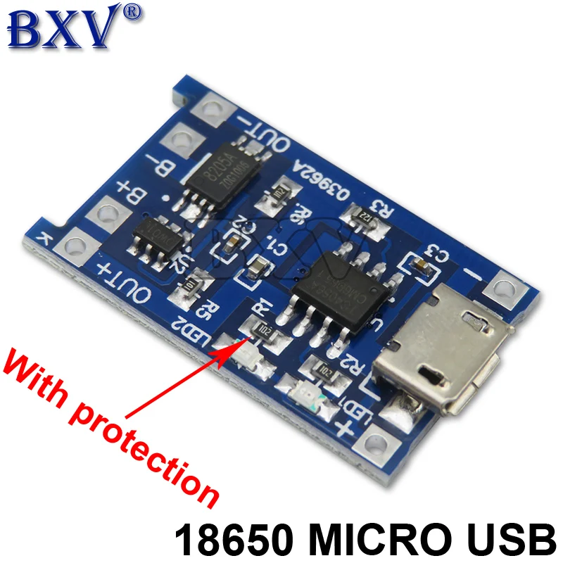 Igmopnrq 5V Micro USB 1A 18650 TP4056 Lithium Battery Charging Board TYPE-C/Micro/Mini USB With Protection Charger Module