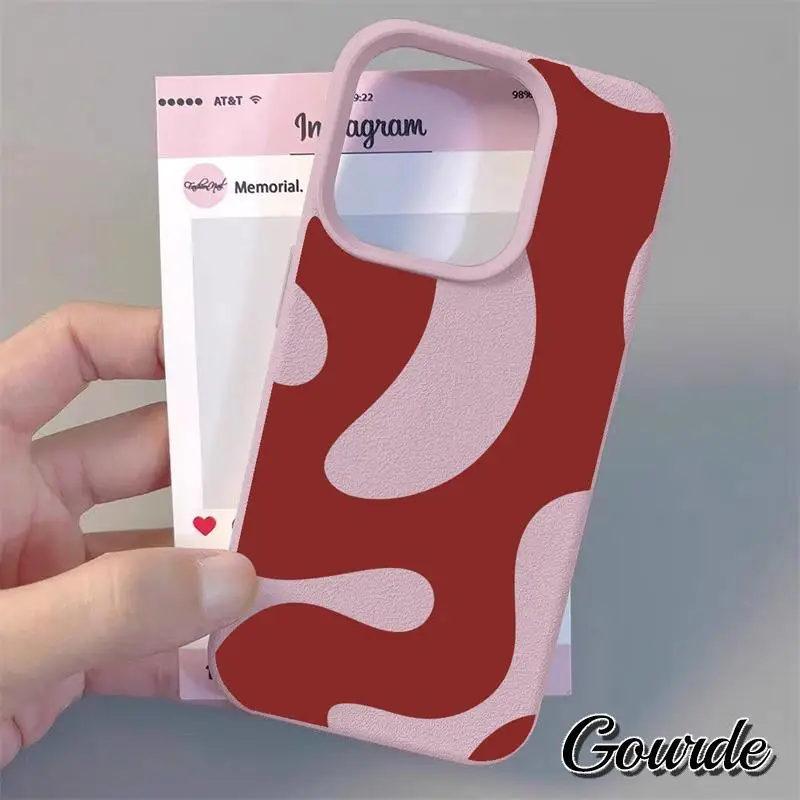 

Gourde Retro Irregular Texture Silicone Soft Phone case for iPhone 11 12 13 14 15 16 Pro Max iP 7 8 Plus iPhone X XS XR Xs Max