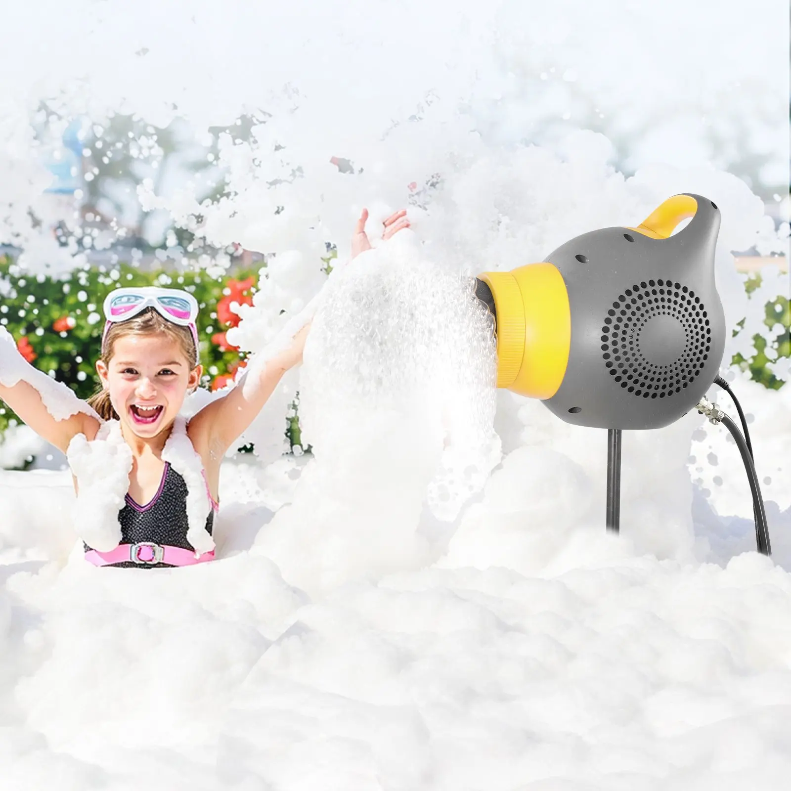 

Foam Machine, 115 W Party Foam Cannon, Portable Foam Maker with a Tripod Stand, Powerful Foam Party Machine, for Backyard, Po