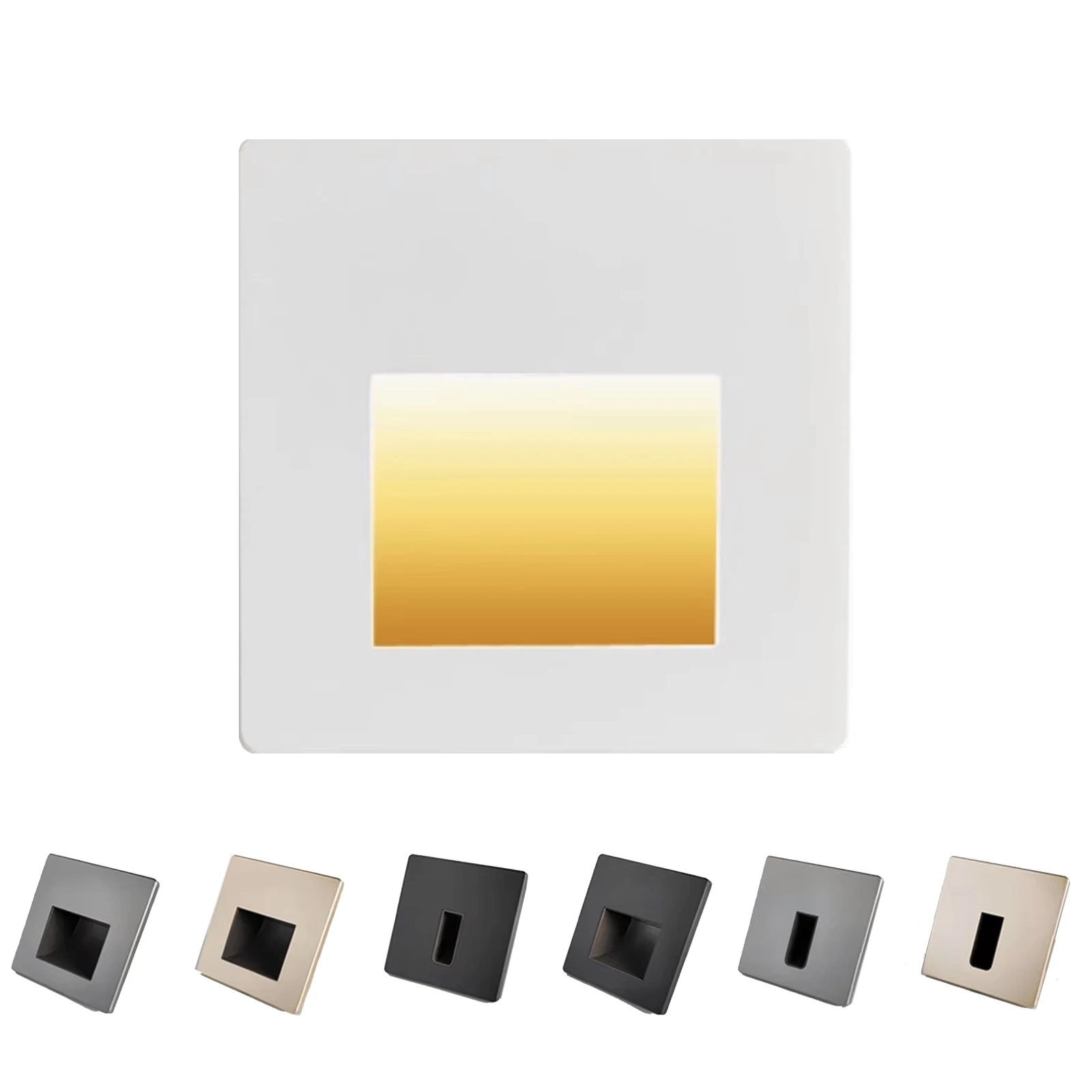 Sensor Wall Lamp Recessed Staircase Lights Smart Step Lighting Fixture Radar Detect Nightlights 2W Kitchen Bathroom Corridor