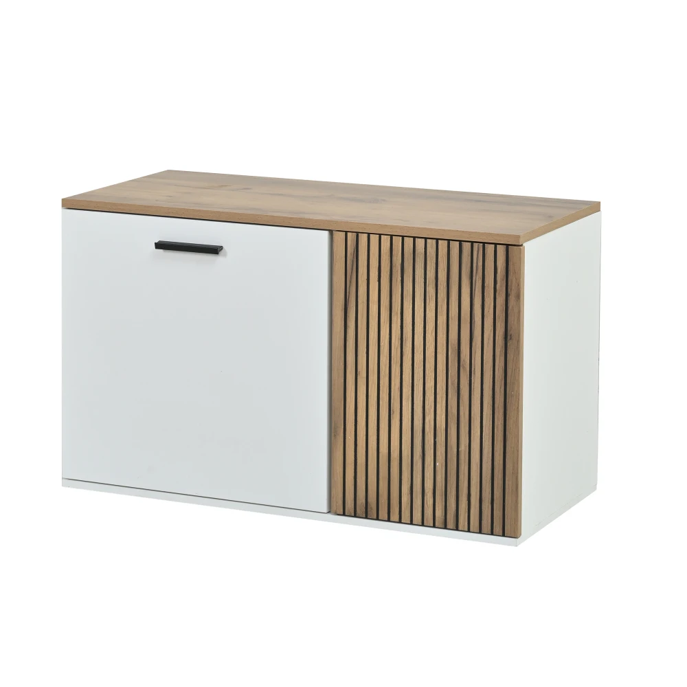 PINGGO 5-teiliges Eingangsbereich-Schuhregal-Set mit Schuhbank, Spiegel, Hängetasche und 4 Haken für Flur und Wohnzimmer – Detail 13