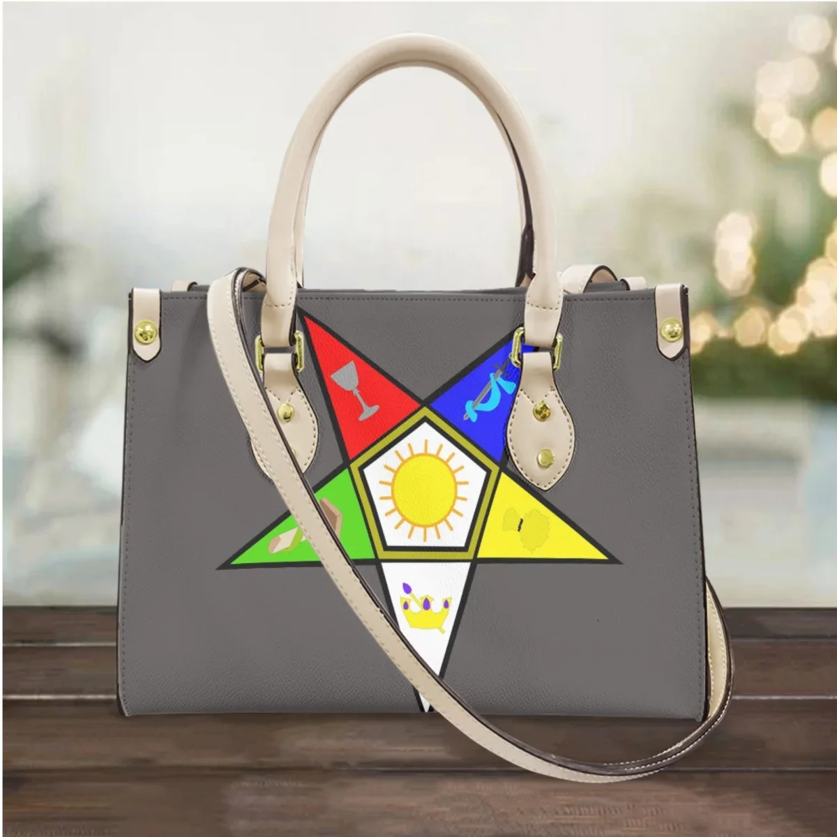 OES Sistars Order Of Eastern Designer Casual Girls Handbag Christmas Birthday Gift Beach Bag Retro PU Leather Small Shoulder Bag