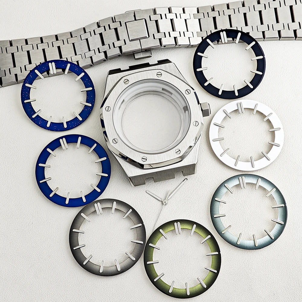 42mm Octagon Watch Case NH70/NH72 31.8mm Hollowed out dial For AP Watch Parts NH34/35/36/70/72 Movement Sapphire Crystal Case