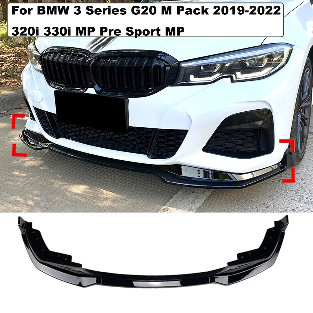 

Front Bumper Shovel Lip Spoiler Body Kit Modification For BMW 3 Series G20 M Pack 2019-2022 320i 330i MP Pre Sport MP