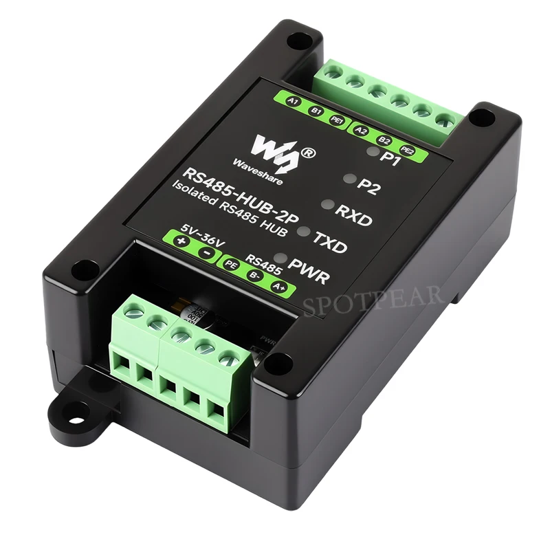Industrial-grade isolated 2-way RS485 hub repeater One RS485 TO Two RS485 RS485-HUB-2P