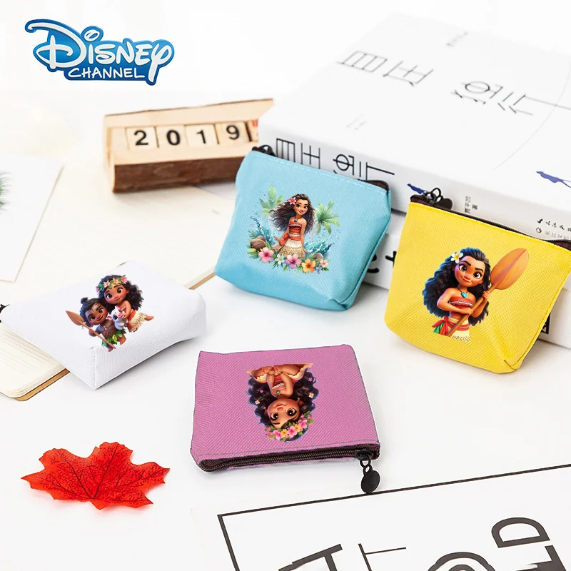 Moana Coin Purse Disney Wallet Kawaii Cartoon Anime Portable Money Coins Storage Bag Cute Mini Card Bags Key Organization Gifts