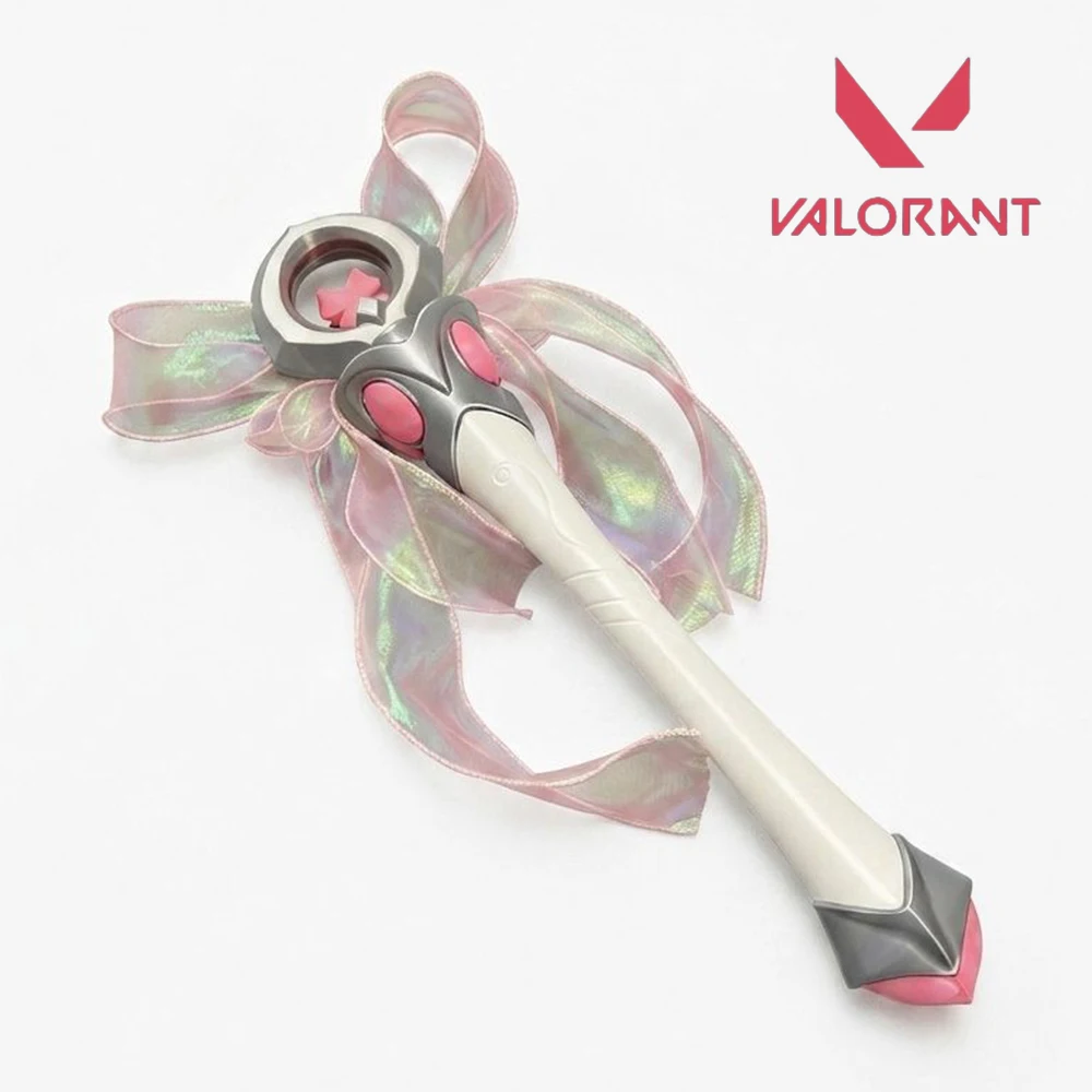 

Game Valorant Evoris Cosplay Magic Wand Bowknot Fairy Stick Plastic Model Prop Party Accessory