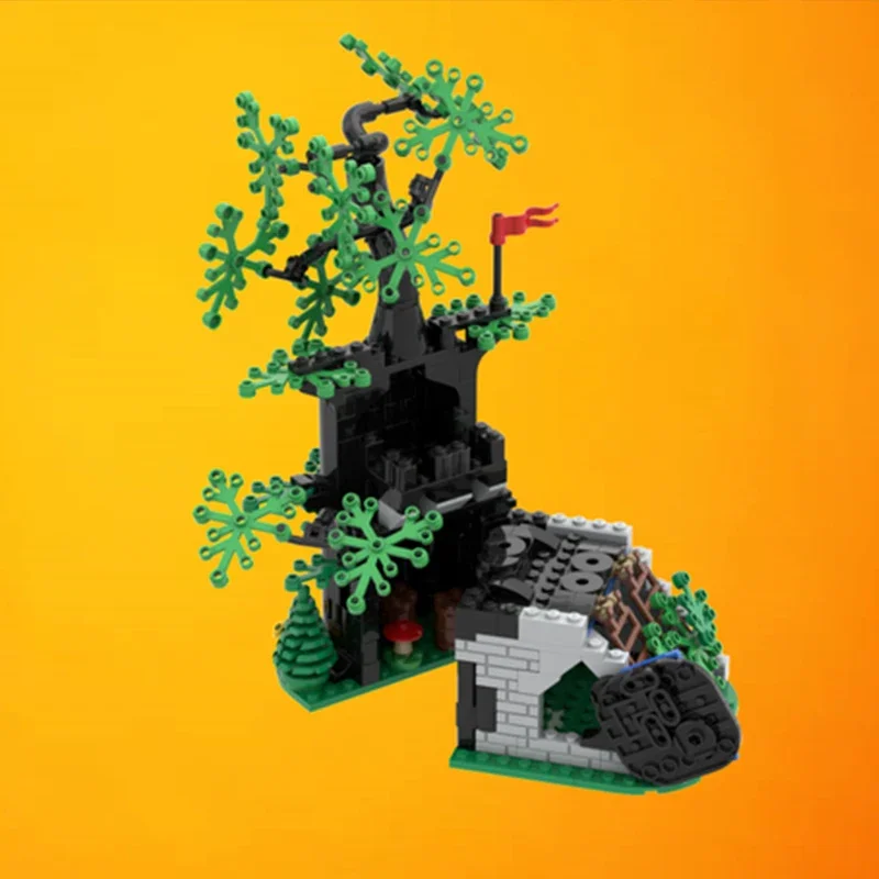HTmoc MOC Mini maisons d'arbres maison de forêt bloc de construction ensemble maison d'arbres modèle éducatif brique jouets pour enfants cadeau d'anniversaire