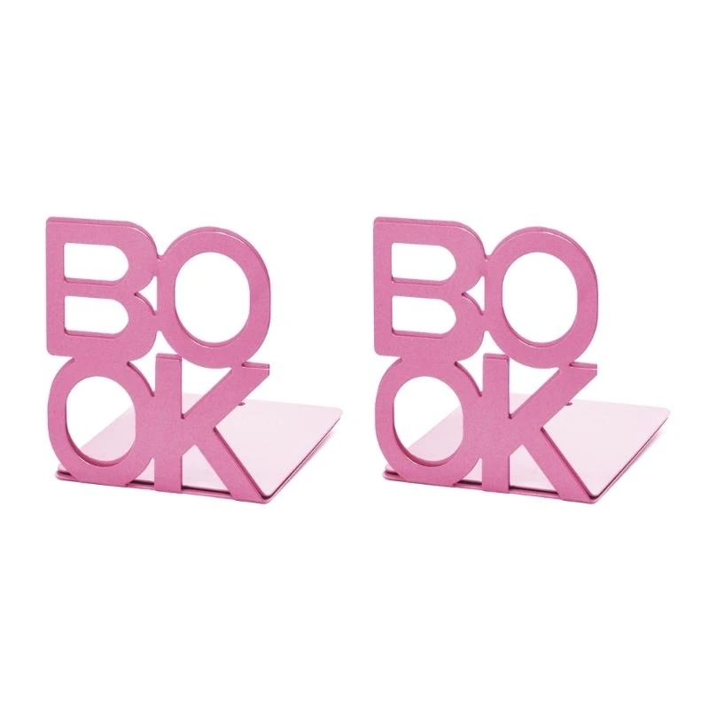  Metal Bookend Decorative Book Stopper Book Binder & Dividers Book Ends, Bookends Heavy Duty Book End Holder for Shelves