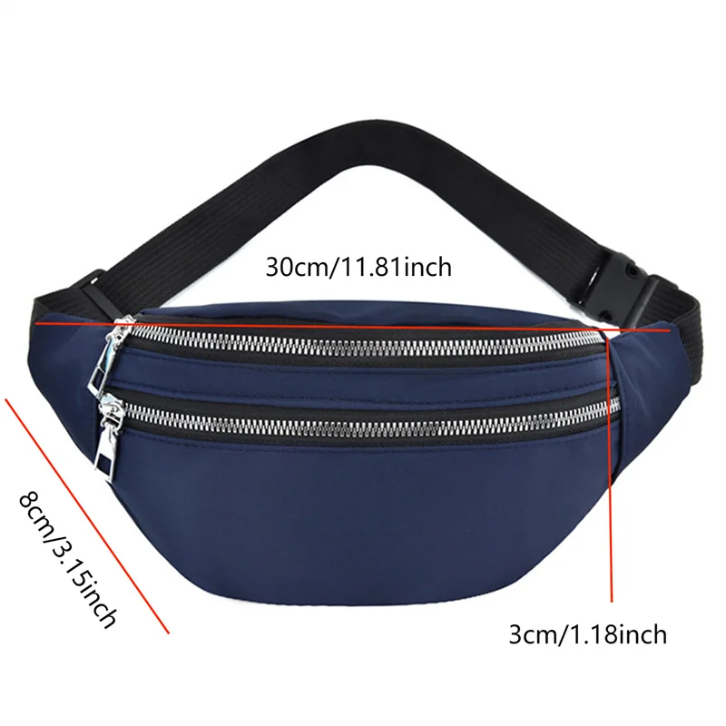 Waist Bag Women Men Waterproof Pocket Fashion Casual Chest Handbag Unisex Sports Travel Purse Plaid Waist Pack Belly Bags Case