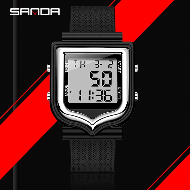 Sanda Fashion Sports Men\'s Womens Watches Luxury Military Electronic Shock Proof Waterproof Digital Wristwatch Relogio Masculino