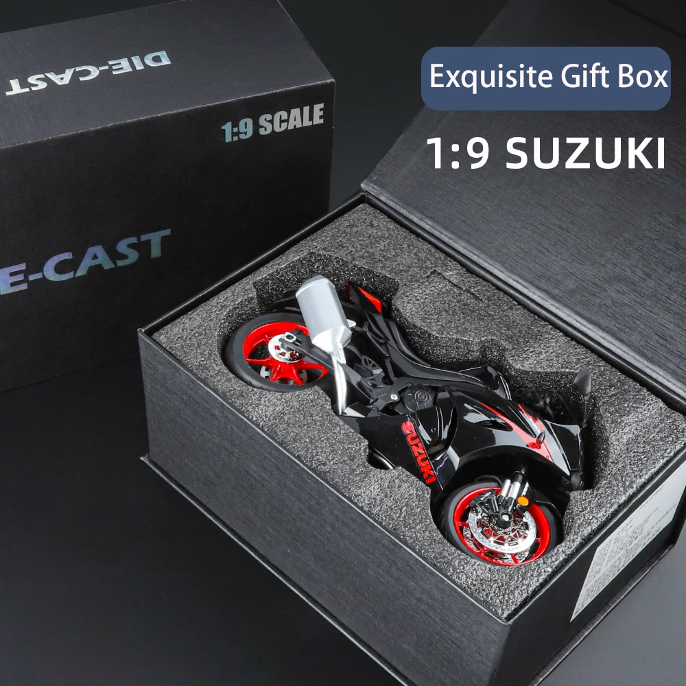 Exquisite Gift Box 1:9 SUZUKI Hayabusa GSX-1300R Alloy Racing Motorcycle Model Diecasts Metal Street Motorcycle Model Kids Gifts