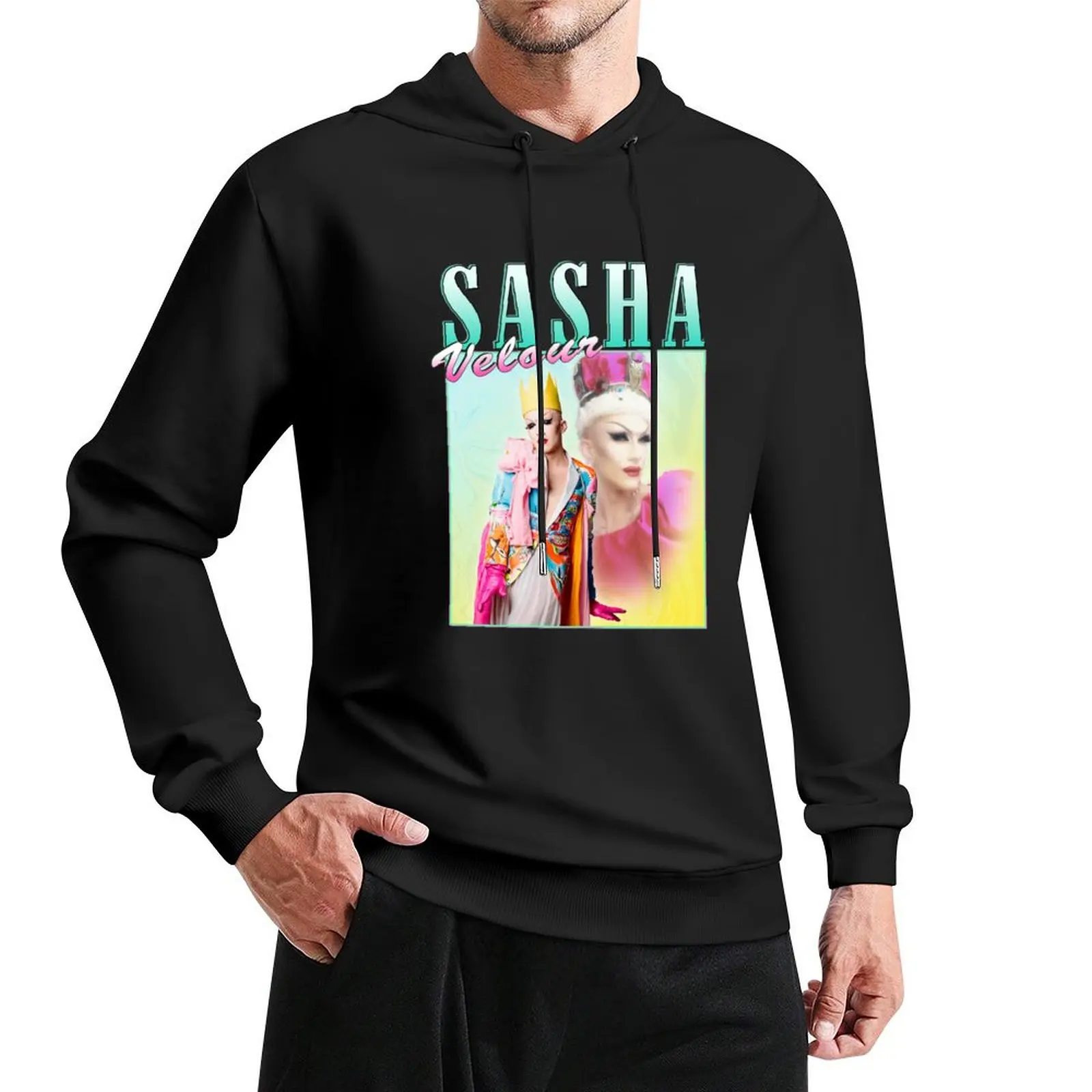 

Sasha Velour vintage retro design Pullover Hoodie men's clothes men's autumn clothes autumn mens hoodie