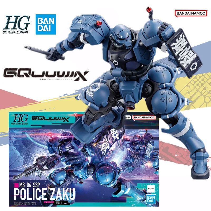 

Original Bandai HG 1/144 MSGG MS-06-SSP Police Zaku movable assembly doll assembly model set statue toy collection birthday gift